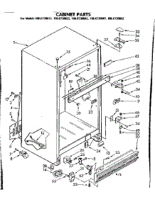 Cabinet Parts parts for Kenmore Refrigerator 106.8730842 (1068730842, 106 8730842) from AppliancePartsPros.com