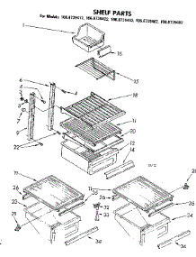 Shelf Parts parts for Kenmore Refrigerator 106.8739482 (1068739482, 106 8739482) from AppliancePartsPros.com