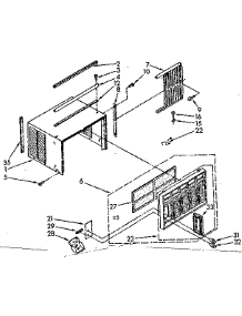 Cabinet Parts parts for Kenmore Room Air Conditioner 106.8740630 (1068740630, 106 8740630) from AppliancePartsPros.com
