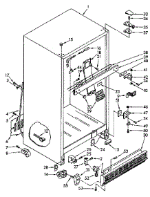 Cabinet Parts parts for Kenmore Refrigerator 106.8740871 (1068740871, 106 8740871) from AppliancePartsPros.com