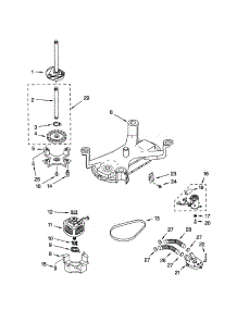 Brake, Motor And Pump parts for Kenmore Washer 110.22086101 (11022086101, 110 22086101) from AppliancePartsPros.com