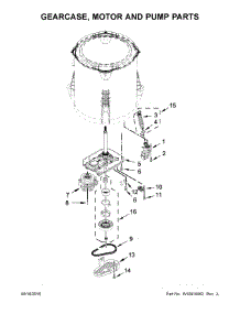 Gearcase, Motor And Pump Parts parts for Kenmore Washer 110.22332511 (11022332511, 110 22332511) from AppliancePartsPros.com