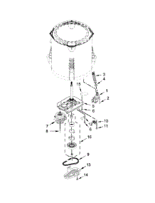 Gearcase, Motor And Pump Parts parts for Kenmore Washer 110.22352510 (11022352510, 110 22352510) from AppliancePartsPros.com