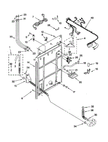 Rear Panel parts for Kenmore Washer 110.22422100 (11022422100, 110 22422100) from AppliancePartsPros.com