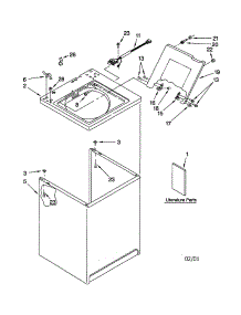 Top And Cabinet parts for Kenmore Washer 110.22422100 (11022422100, 110 22422100) from AppliancePartsPros.com