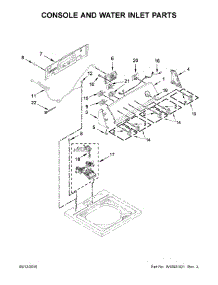 Console And Water Inlet Parts parts for Kenmore Washer 110.22442512 (11022442512, 110 22442512) from AppliancePartsPros.com