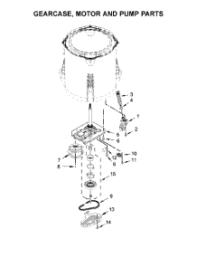 Gearcase, Motor And Pump Parts parts for Kenmore Washer 110.22532512 (11022532512, 110 22532512) from AppliancePartsPros.com