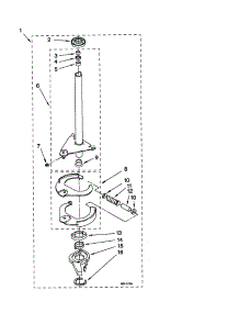 Brake And Drive Tube parts for Kenmore Washer 110.22642100 (11022642100, 110 22642100) from AppliancePartsPros.com