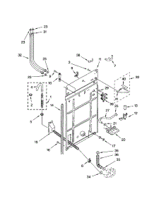 Rear Panel parts for Kenmore Washer 110.22692101 (11022692101, 110 22692101) from AppliancePartsPros.com