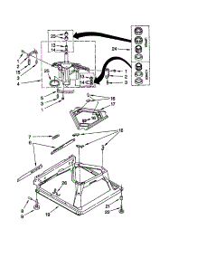 Machine Base parts for Kenmore Washer 110.22702100 (11022702100, 110 22702100) from AppliancePartsPros.com