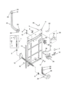 Rear Panel parts for Kenmore Washer 110.22722101 (11022722101, 110 22722101) from AppliancePartsPros.com