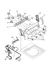 Control Panel parts for Kenmore Washer 110.22802100 (11022802100, 110 22802100) from AppliancePartsPros.com