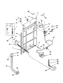 Rear Panel parts for Kenmore Washer 110.22802100 (11022802100, 110 22802100) from AppliancePartsPros.com