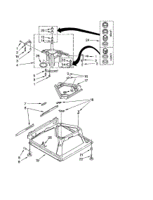Machine Base parts for Kenmore Washer 110.22802101 (11022802101, 110 22802101) from AppliancePartsPros.com