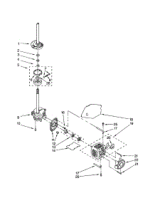 Brake / Clutch / Gearcase / Motor / Pump parts for Kenmore Washer 110.22802101 (11022802101, 110 22802101) from AppliancePartsPros.com