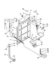 Rear Panel parts for Kenmore Washer 110.22832100 (11022832100, 110 22832100) from AppliancePartsPros.com
