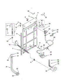 Rear Panel parts for Kenmore Washer 110.22832101 (11022832101, 110 22832101) from AppliancePartsPros.com