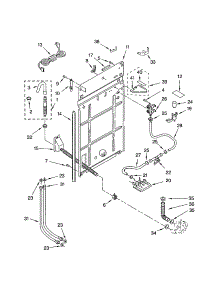 Rear Panel parts for Kenmore Washer 110.22832102 (11022832102, 110 22832102) from AppliancePartsPros.com