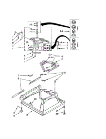 Machine Base parts for Kenmore Washer 110.22832102 (11022832102, 110 22832102) from AppliancePartsPros.com