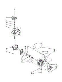 Brake / Clutch / Gearcase / Motor / Pump parts for Kenmore Washer 110.22842100 (11022842100, 110 22842100) from AppliancePartsPros.com