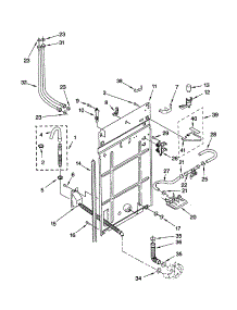 Rear Panel parts for Kenmore Washer 110.22842100 (11022842100, 110 22842100) from AppliancePartsPros.com
