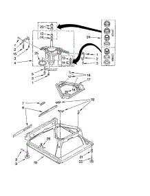 Machine Base parts for Kenmore Washer 110.22842101 (11022842101, 110 22842101) from AppliancePartsPros.com