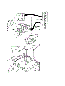 Machine Base parts for Kenmore Washer 110.22842102 (11022842102, 110 22842102) from AppliancePartsPros.com
