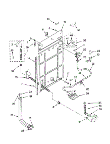 Rear Panel parts for Kenmore Washer 110.22852101 (11022852101, 110 22852101) from AppliancePartsPros.com