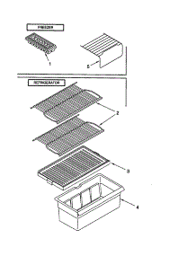 Shelf parts for Kenmore Refrigerator 106.39420990 (10639420990, 106 39420990) from AppliancePartsPros.com