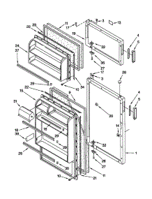 Door parts for Kenmore Refrigerator 106.39420990 (10639420990, 106 39420990) from AppliancePartsPros.com