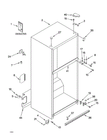 Cabinet Parts parts for Kenmore Freezer 106.42106300 (10642106300, 106 42106300) from AppliancePartsPros.com