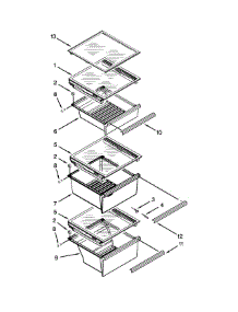 Refrigerator Shelf Parts parts for Kenmore Refrigerator 106.51132210 (10651132210, 106 51132210) from AppliancePartsPros.com