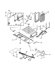 Unit Parts parts for Kenmore Refrigerator 106.51132210 (10651132210, 106 51132210) from AppliancePartsPros.com