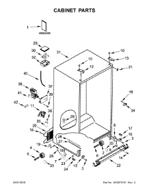 Cabinet Parts parts for Kenmore Refrigerator 106.51133213 (10651133213, 106 51133213) from AppliancePartsPros.com