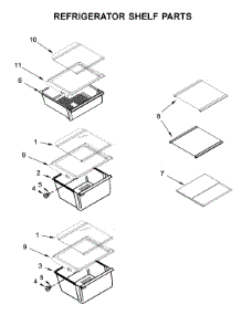Refrigerator Shelf Parts parts for Kenmore Refrigerator 106.51332713 (10651332713, 106 51332713) from AppliancePartsPros.com