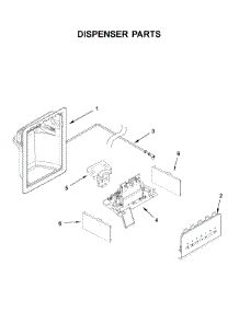 Dispenser Parts parts for Kenmore Refrigerator 106.51332713 (10651332713, 106 51332713) from AppliancePartsPros.com