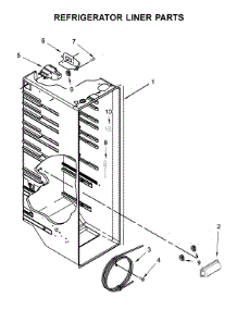 Refrigerator Liner Parts parts for Kenmore Refrigerator 106.51332713 (10651332713, 106 51332713) from AppliancePartsPros.com