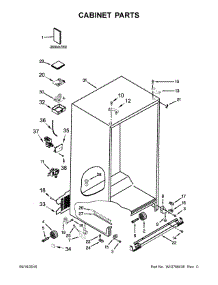Cabinet Parts parts for Kenmore Refrigerator 106.51764510 (10651764510, 106 51764510) from AppliancePartsPros.com