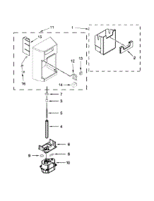 Motor And Ice Container Parts parts for Kenmore Refrigerator 106.51782412 (10651782412, 106 51782412) from AppliancePartsPros.com