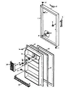 Door Parts parts for Kenmore Freezer 106.5927120 (1065927120, 106 5927120) from AppliancePartsPros.com