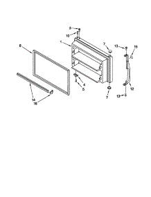 Freezer Door parts for Kenmore Refrigerator 106.60862991 (10660862991, 106 60862991) from AppliancePartsPros.com