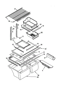 Shelf parts for Kenmore Refrigerator 106.60872991 (10660872991, 106 60872991) from AppliancePartsPros.com