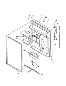 Refrigerator Door parts for Kenmore Refrigerator 106.60962991 (10660962991, 106 60962991) from AppliancePartsPros.com