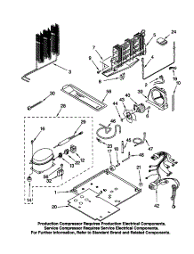 Unit parts for Kenmore Refrigerator 106.60962991 (10660962991, 106 60962991) from AppliancePartsPros.com