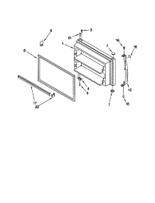 Freezer Door parts for Kenmore Refrigerator 106.60974991 (10660974991, 106 60974991) from AppliancePartsPros.com