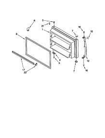 Freezer Door parts for Kenmore Refrigerator 106.60989990 (10660989990, 106 60989990) from AppliancePartsPros.com