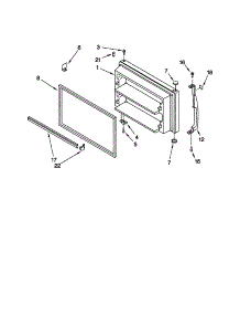 Freezer Door parts for Kenmore Refrigerator 106.60989991 (10660989991, 106 60989991) from AppliancePartsPros.com