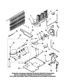 Unit parts for Kenmore Refrigerator 106.60992990 (10660992990, 106 60992990) from AppliancePartsPros.com