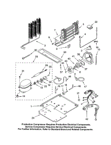 Unit parts for Kenmore Refrigerator 106.61182100 (10661182100, 106 61182100) from AppliancePartsPros.com