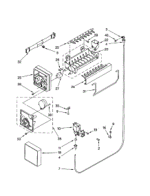 Icemaker parts for Kenmore Refrigerator 106.61194107 (10661194107, 106 61194107) from AppliancePartsPros.com